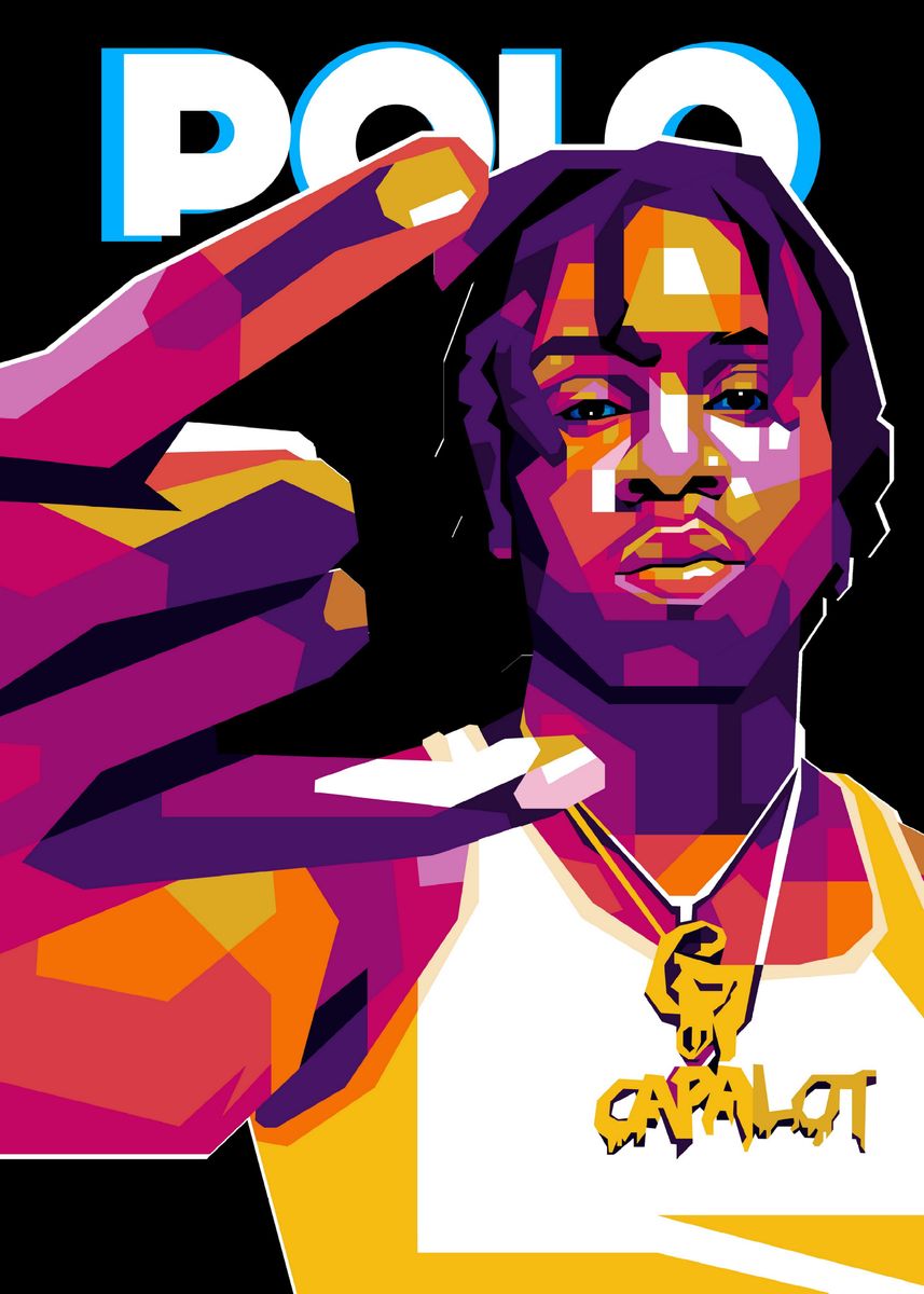 Polo G Rapper' Poster by DrawForFun Art