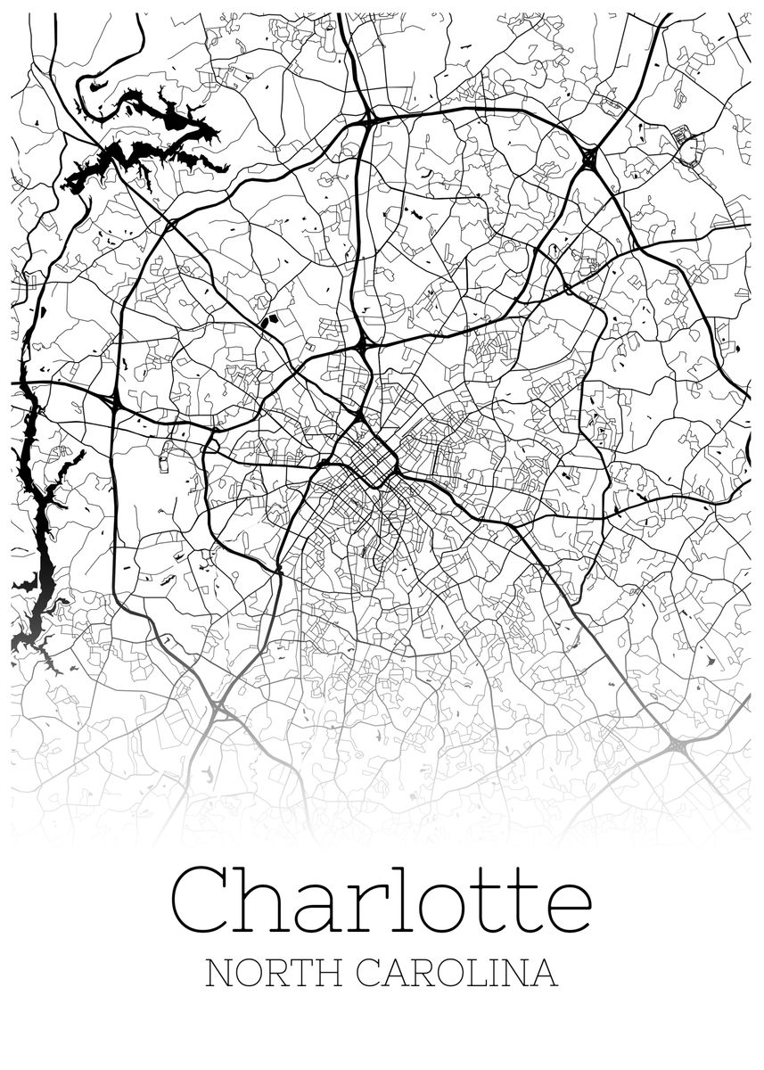 'Charlotte North Carolina' Poster by RelDesign | Displate