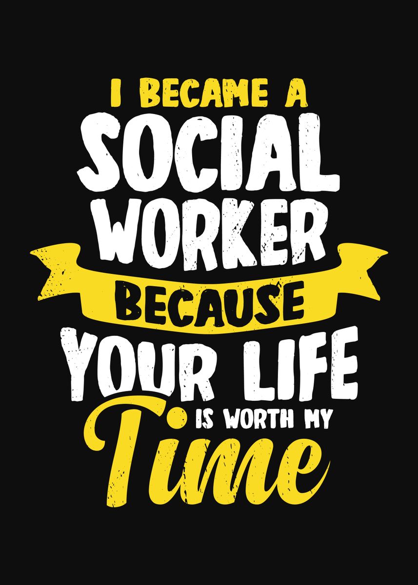 'Social Worker Design ' Poster, picture, metal print, paint by Marcel ...