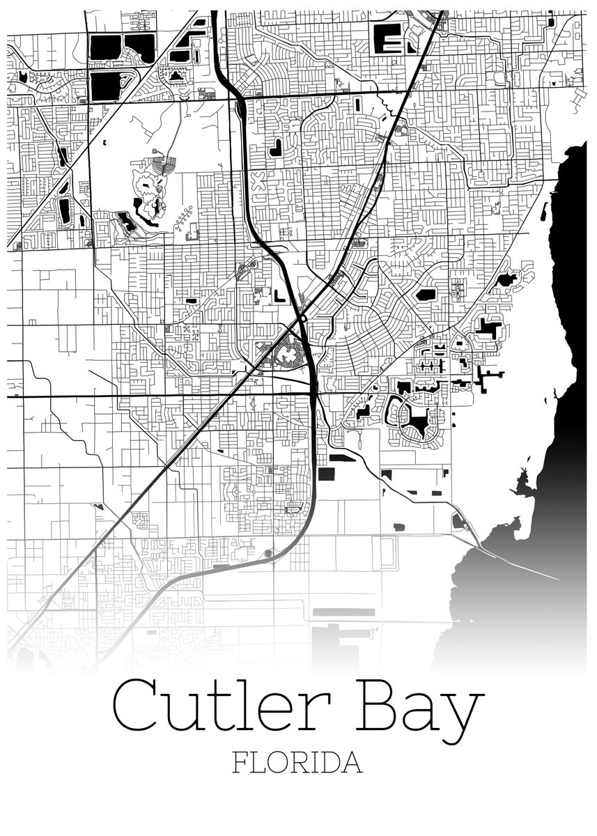 Cutter Bay Florida Poster By Reldesign Displate 7146