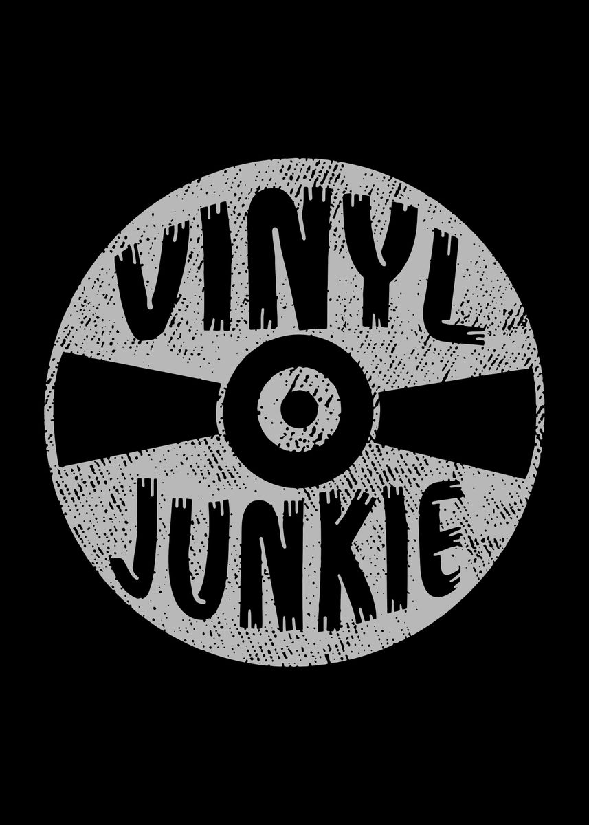 'Vinyl Junkie Retro Music' Poster by EDventures Displate