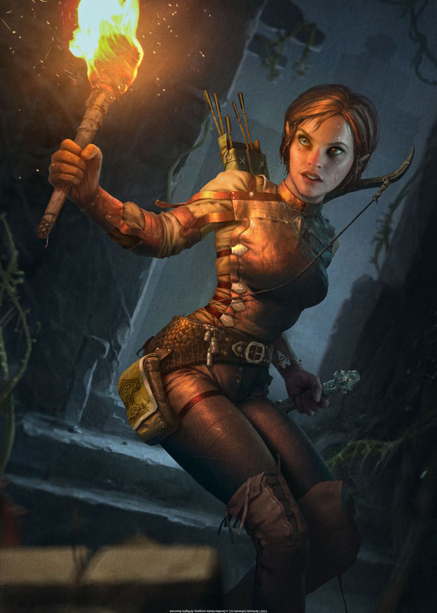 'Archer Elf' Poster, picture, metal print, paint by The Elder Scrolls ...