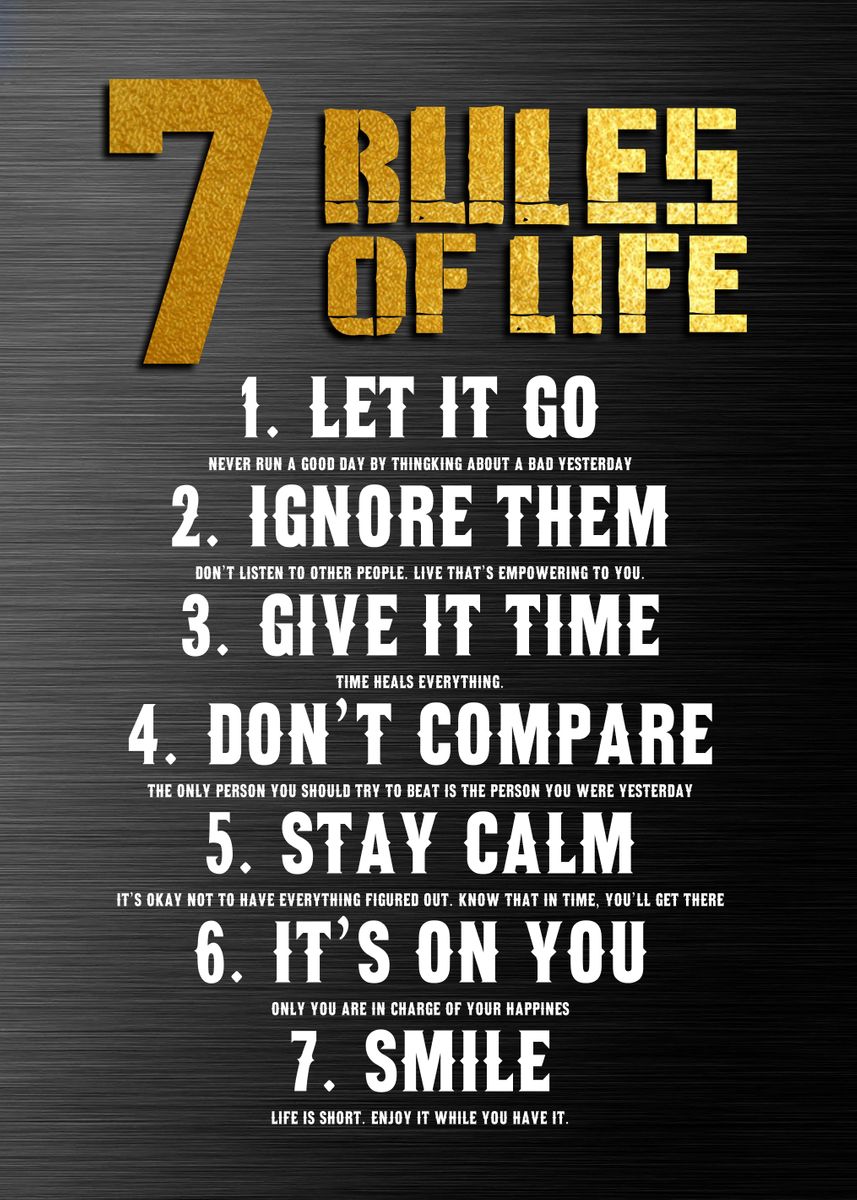 7-rules-of-life-poster-by-bestselling-displate-displate