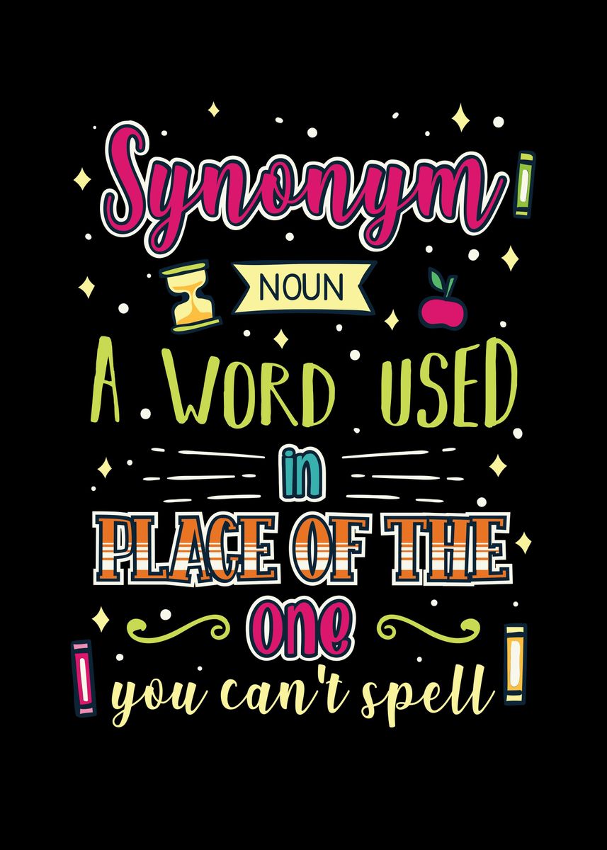 'Synonym Definition' Poster, picture, metal print, paint by Uwe Seibert