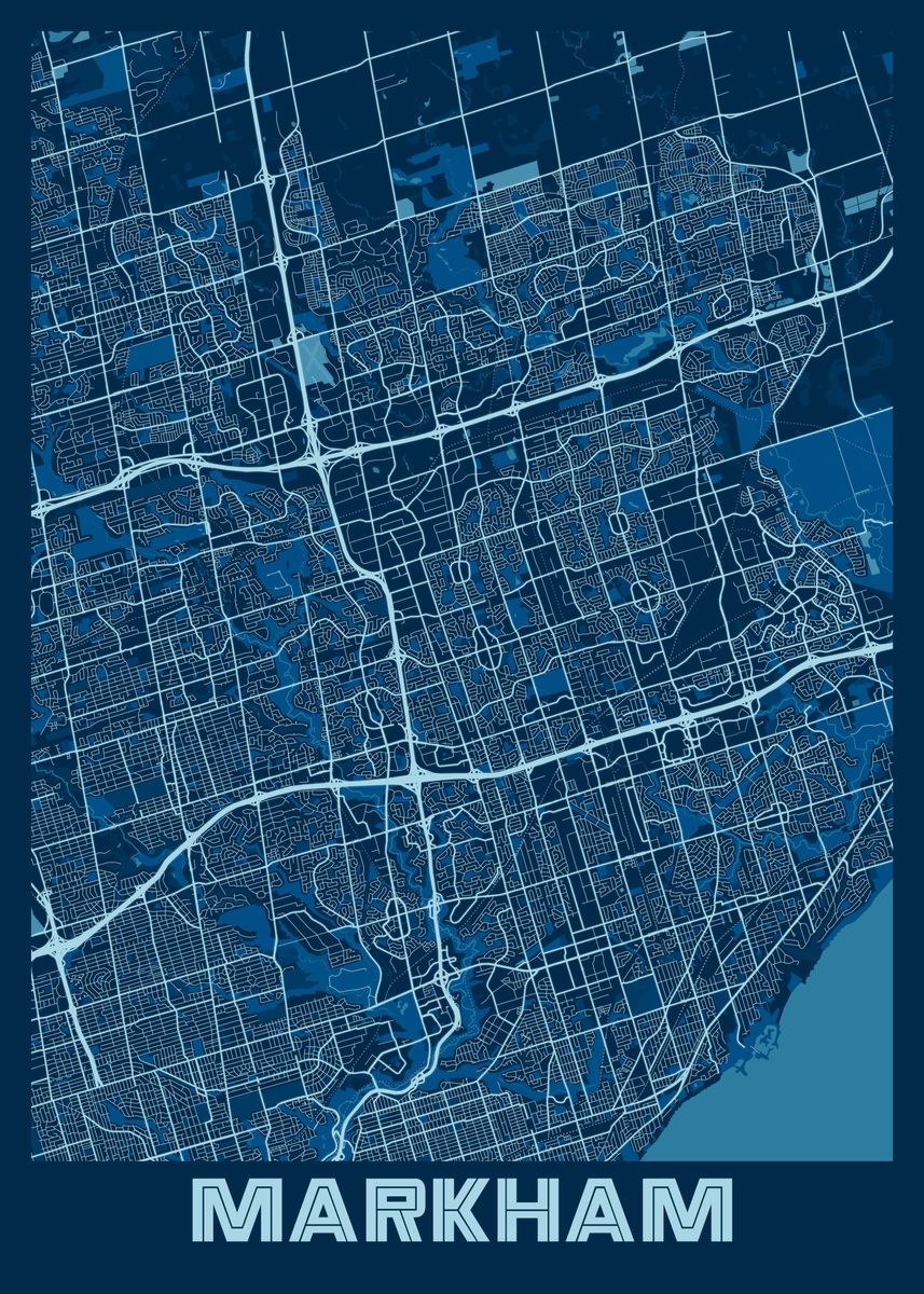 'Markham Peace City Map' Poster, picture, metal print, paint by Tien ...