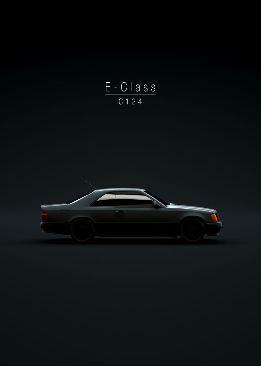 'German Car E Class C124' Poster by 21 MXM  | Displate