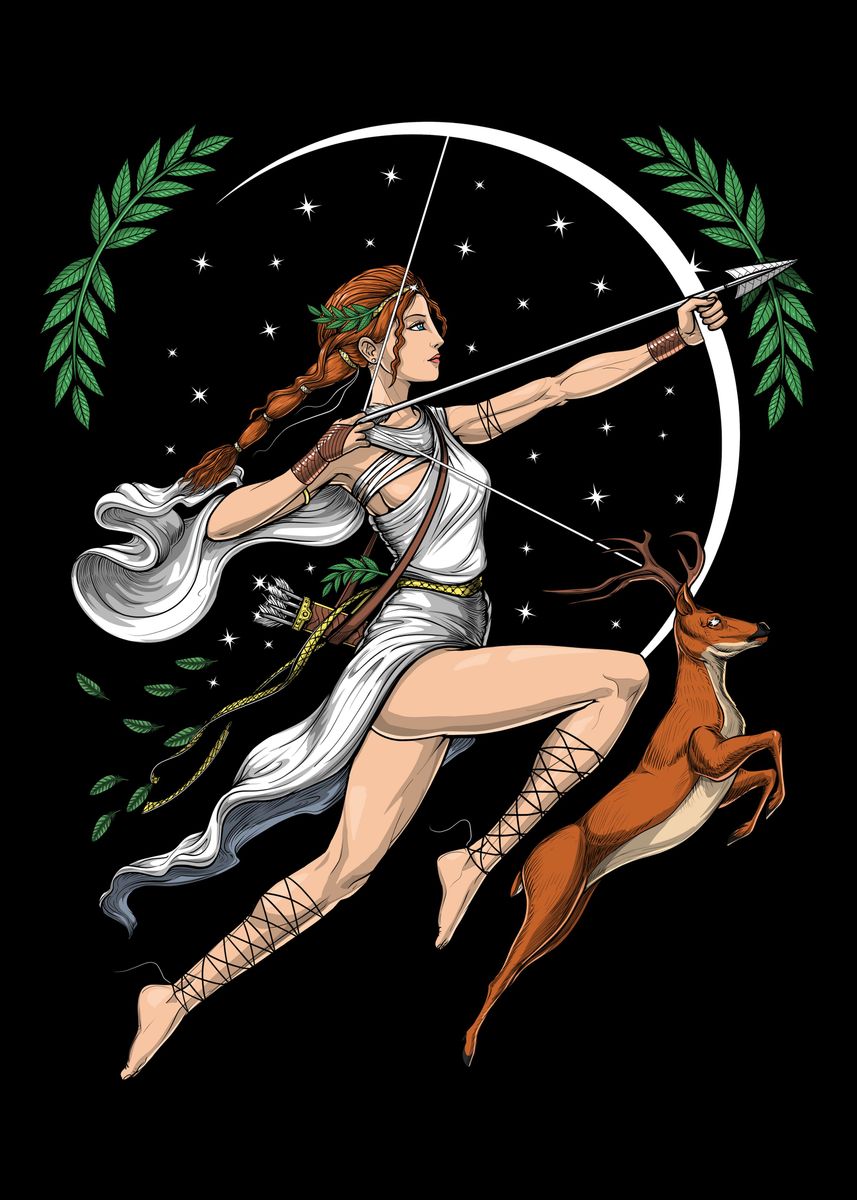 greek-goddess-artemis-poster-picture-metal-print-paint-by