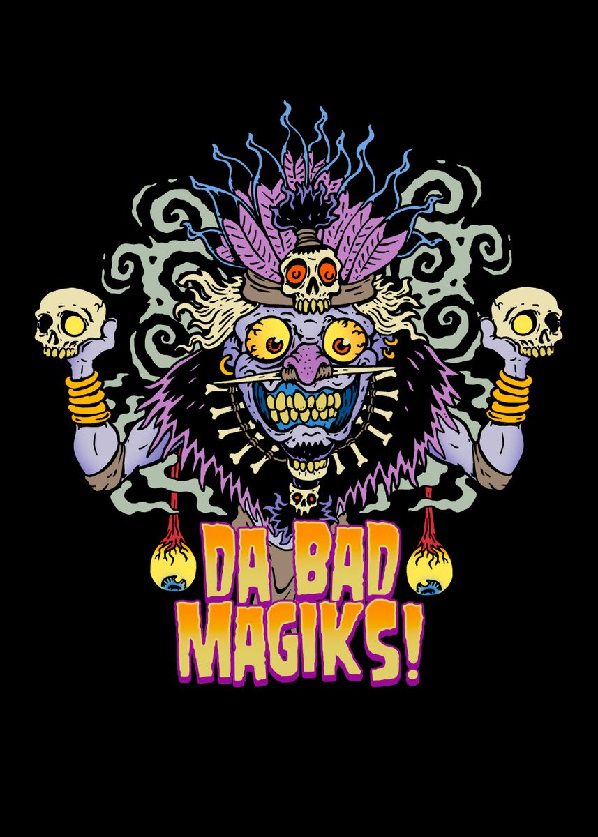 'Bad Magiks' Poster, picture, metal print, paint by Monsters and ...