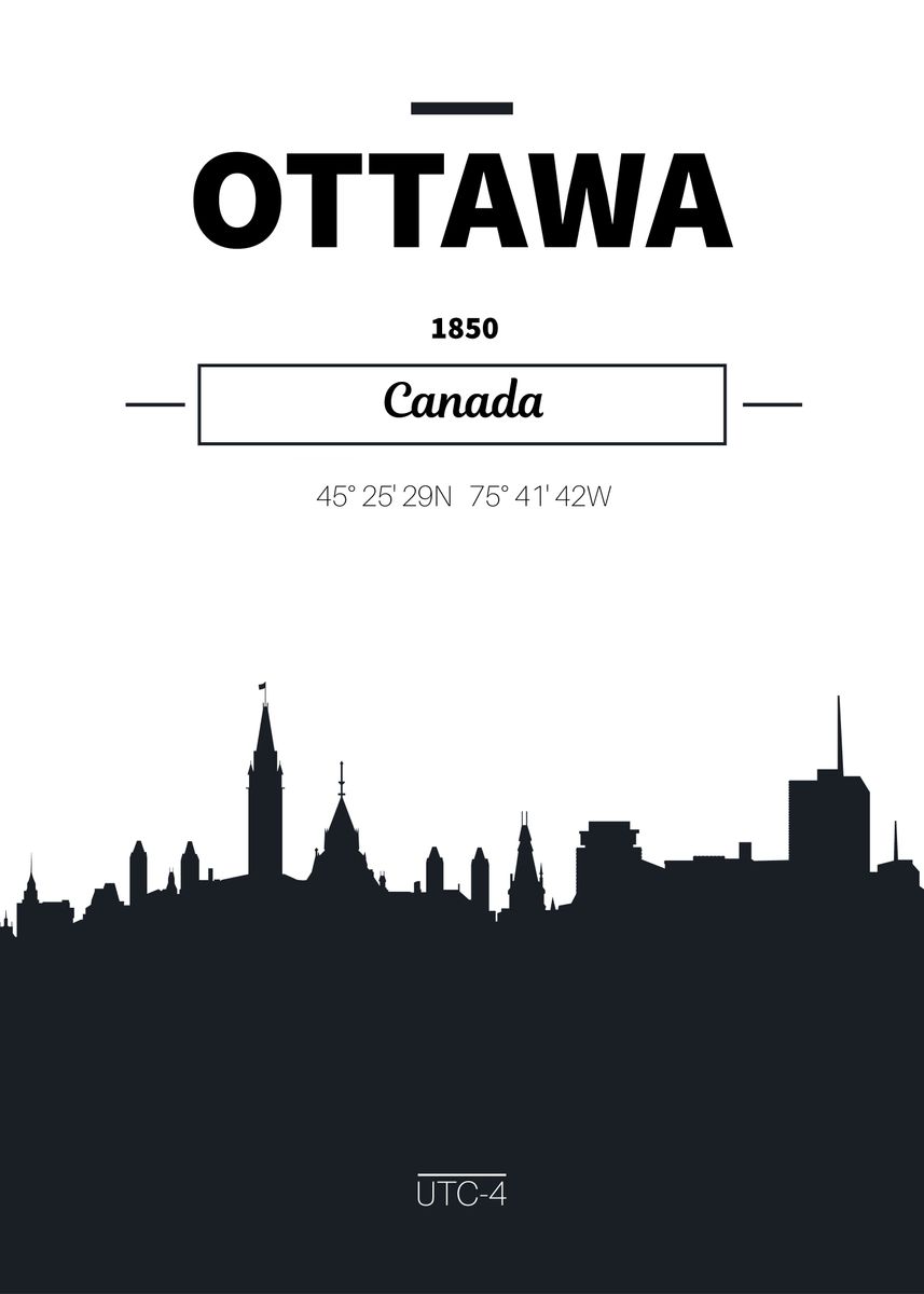 'Ottawa skyline poster' Poster by Designersen Displate