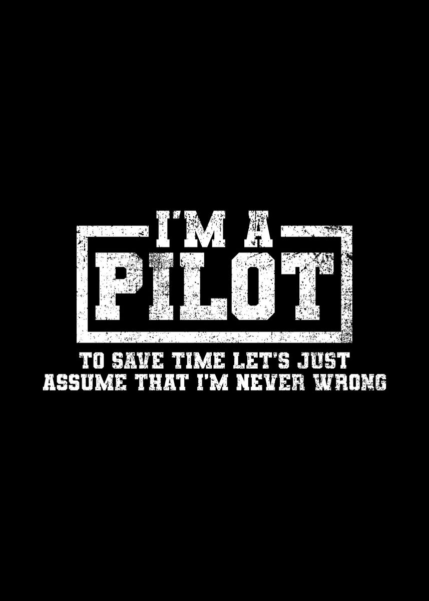'Pilot Aviator Aviation' Poster, picture, metal print, paint by Mealla ...