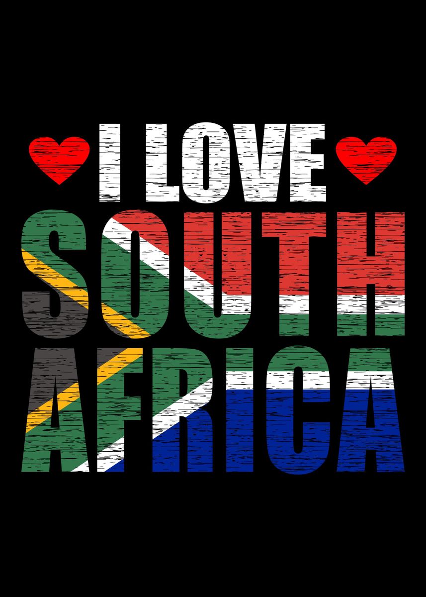 'South Africa' Poster, picture, metal print, paint by Hexor | Displate