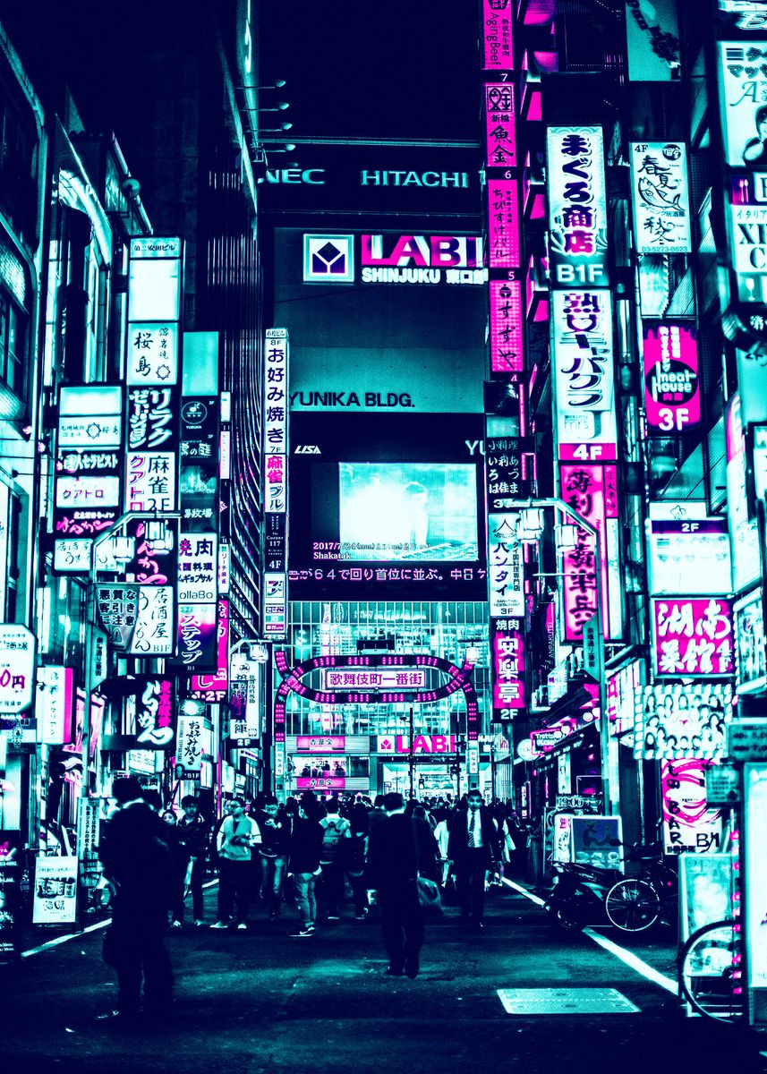 'Tokyo Neon 2077' Poster by Miracle Creative | Displate