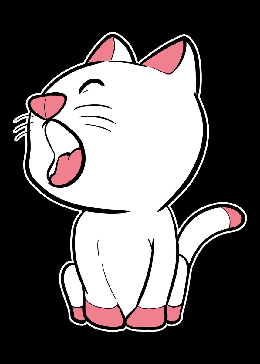 Funny Anime GIF, cat, Cartoon GIF - GIFPoster