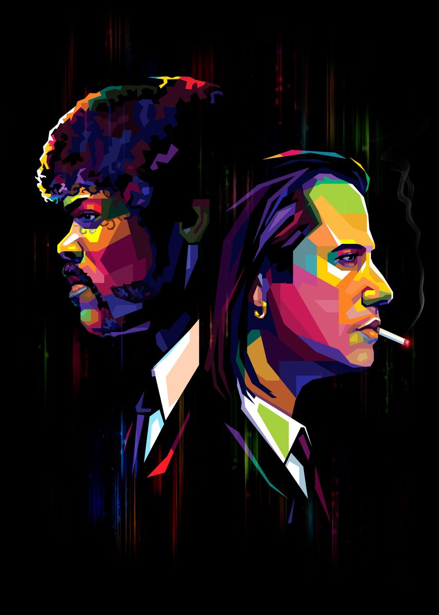 Pulp Fiction Poster Tarantino's Vincent Vega and Jules Winnfield 158 x 53cm 