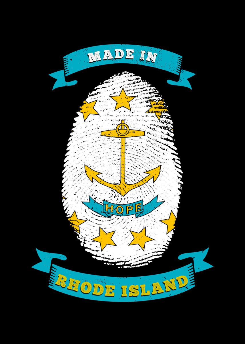 'MADE IN RHODE ISLAND' Poster by StonerPlates Displate