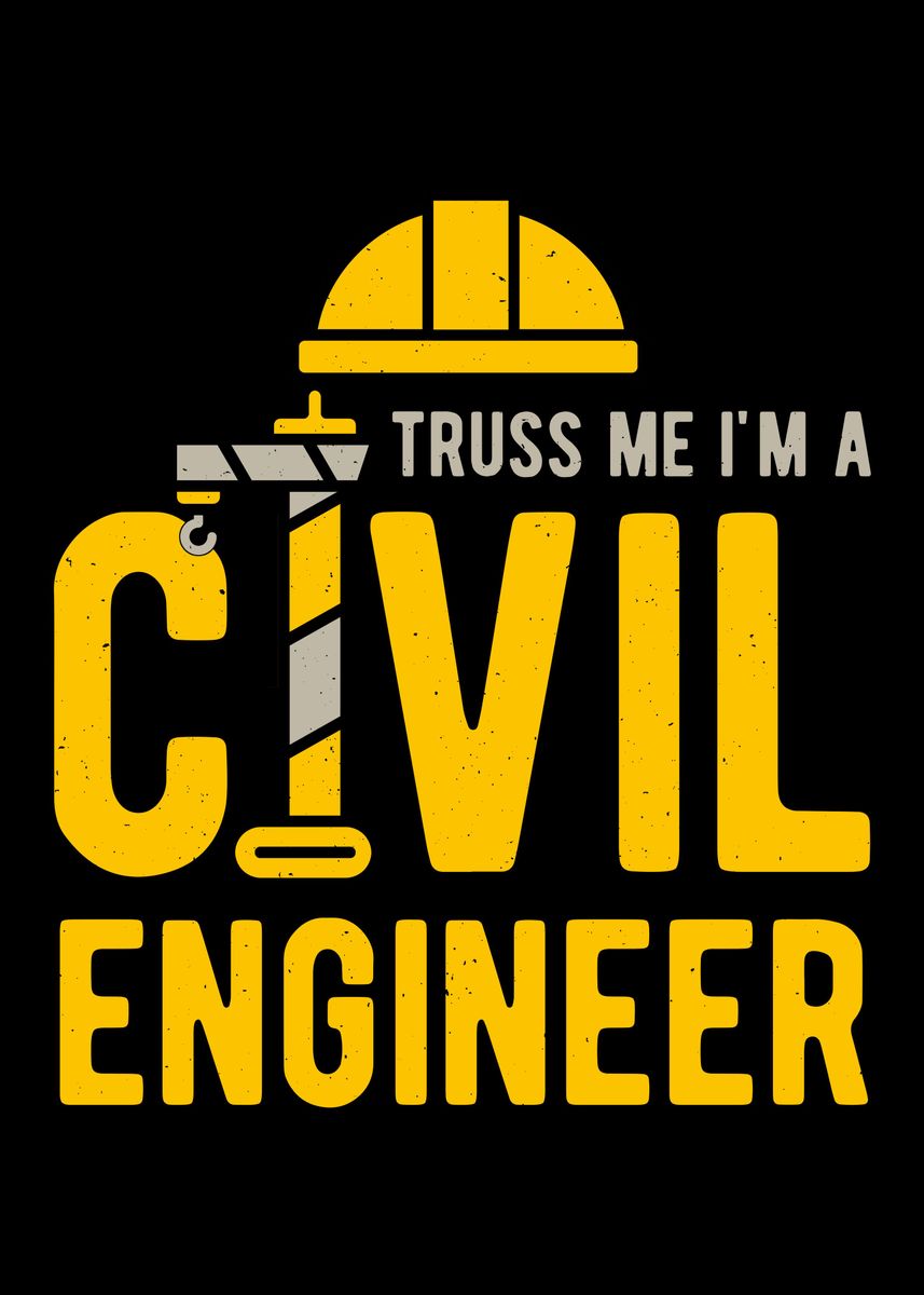 'Funny Civil Engineer' Poster by Visualz | Displate