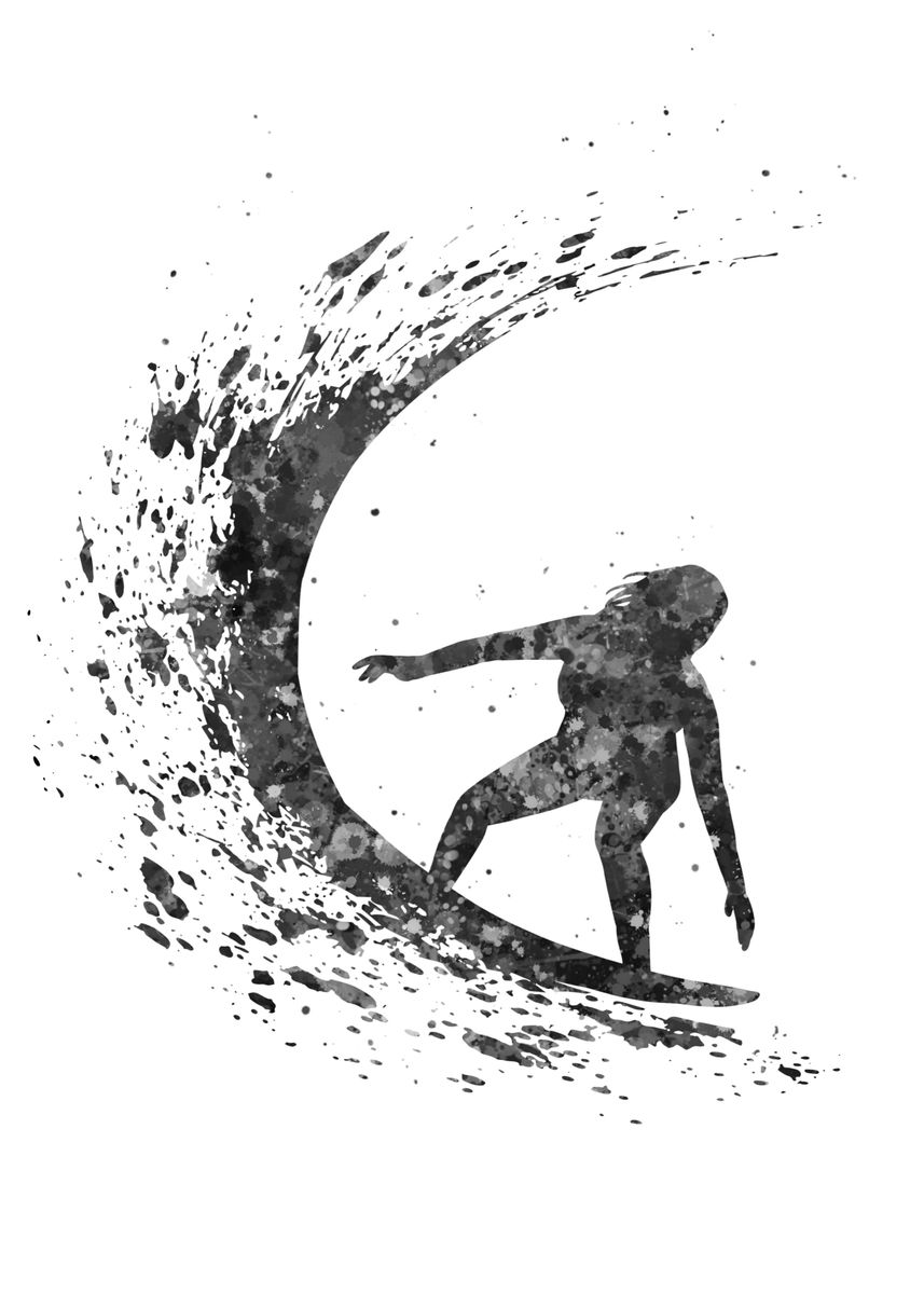 'Surfing' Poster by Yahya Art Displate