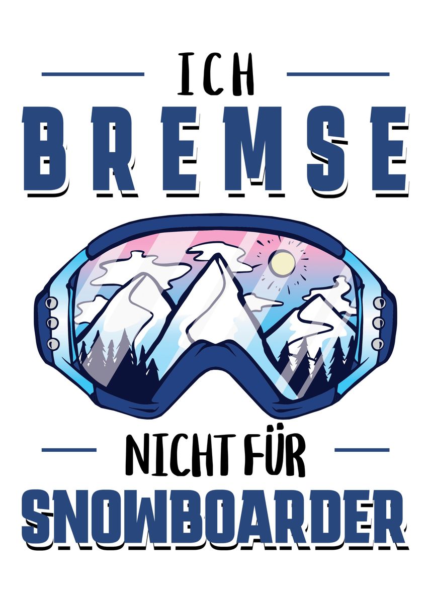 'Toller Ski fahren Spruch' Poster, picture, metal print, paint by