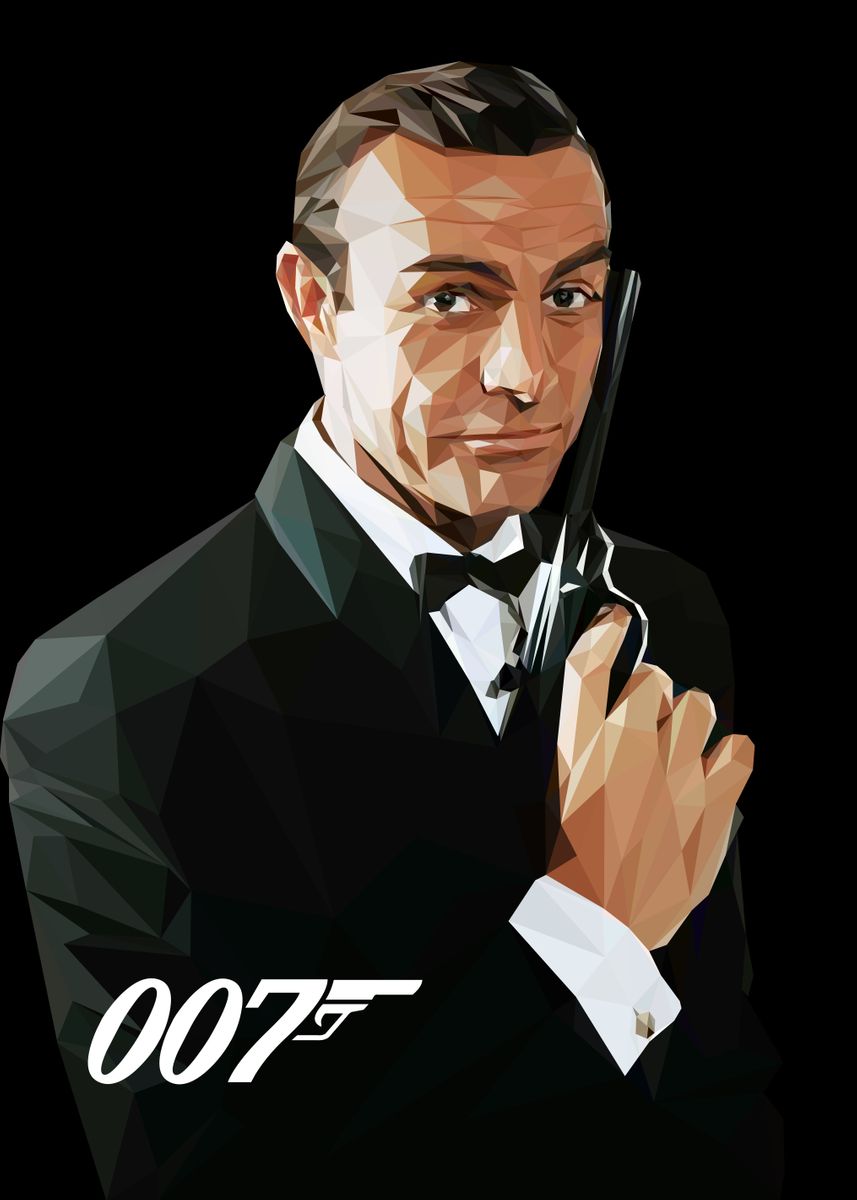 'james bond 007' Poster, picture, metal print, paint by Lowpoly Posters ...