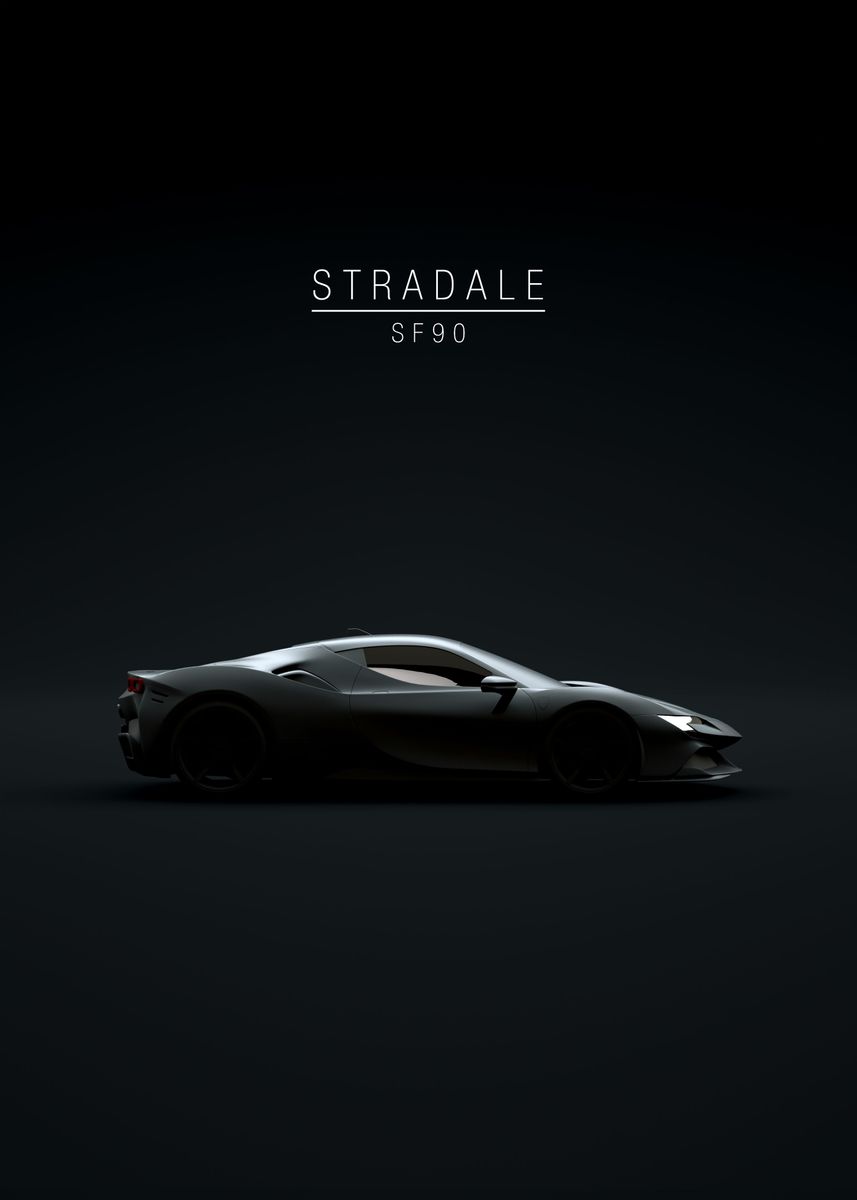 'SF90 Stradale Italian' Poster by 21 MXM  | Displate