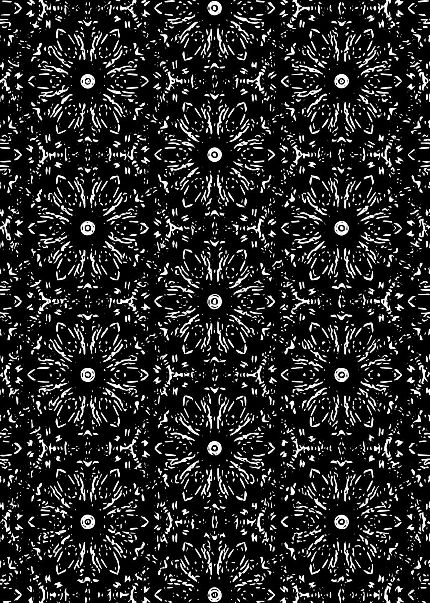 'Black and white pattern 9' Poster by Kettukas | Displate