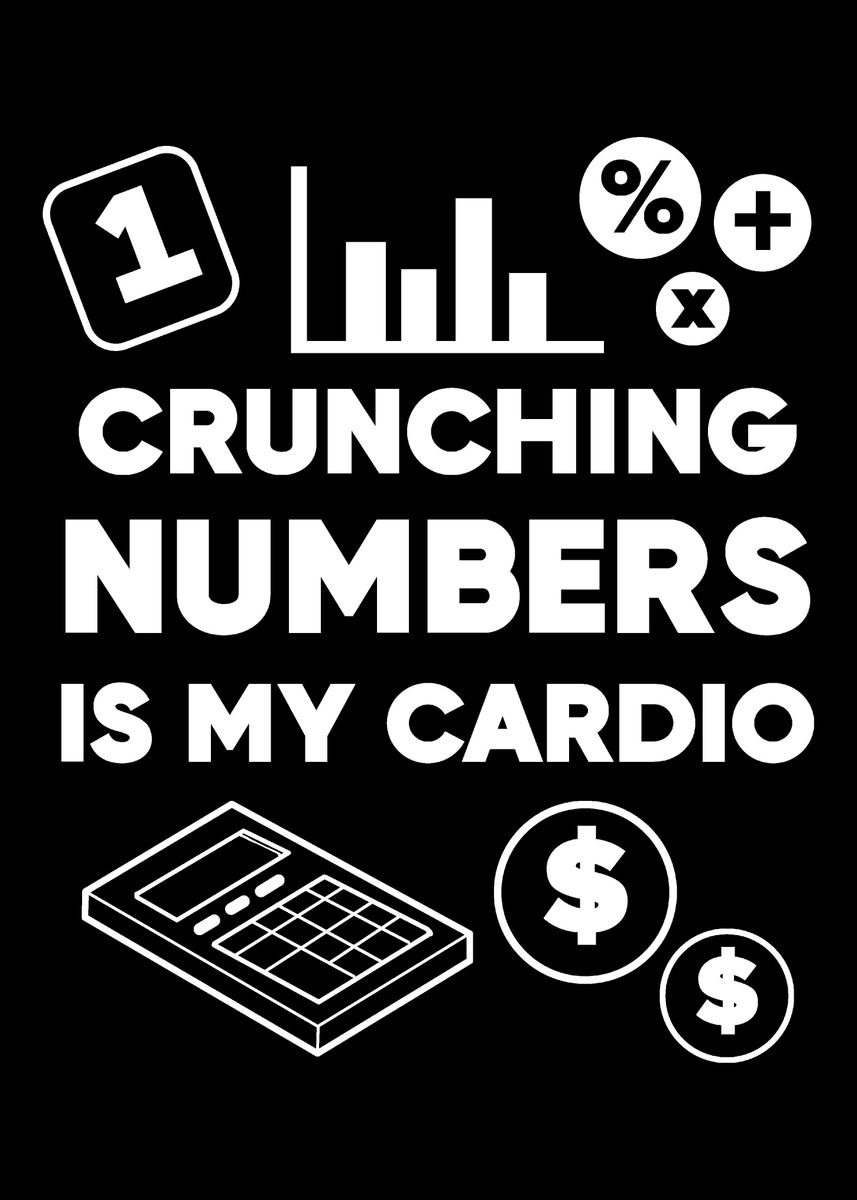 'Crunching Numbers Funny Bo' Poster by Powdertoastman Displate