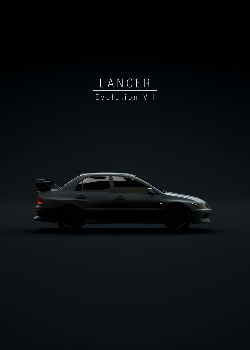 'Lancer  Evolution VII' Poster by 21 MXM  | Displate