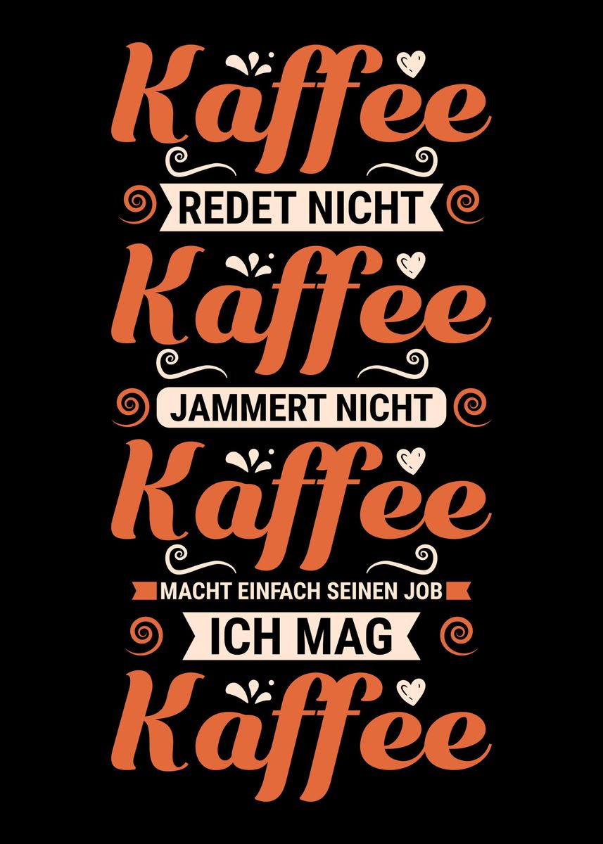 Barista Spruch' Poster, picture, metal print, paint by dvdesign