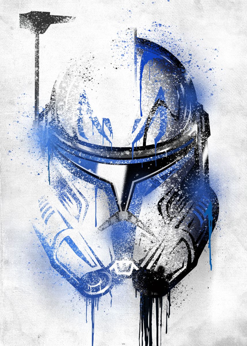 Captain Rex Graffiti' Poster, picture, metal print, paint by Star Wars