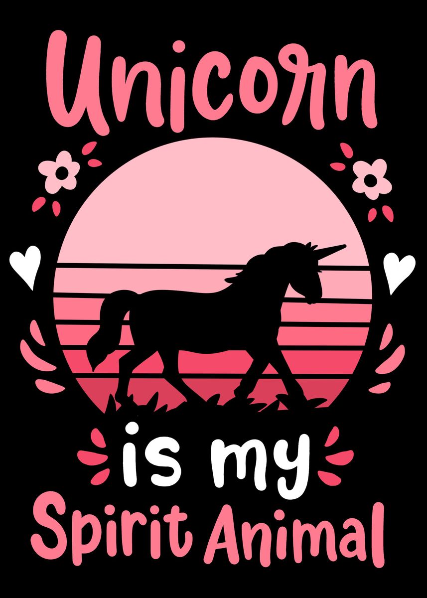 'Unicorn Spirit Animal' Poster by BLVCKPLATE Displate