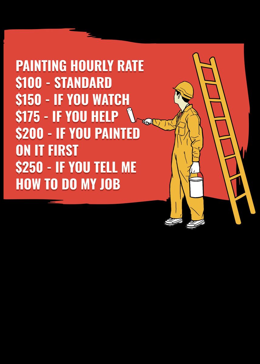 painter-hourly-rate-poster-picture-metal-print-paint-by-catrobot