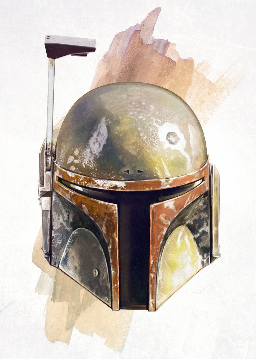 Boba Fett Helmet Poster Picture Metal Print Paint By Star Wars Displate