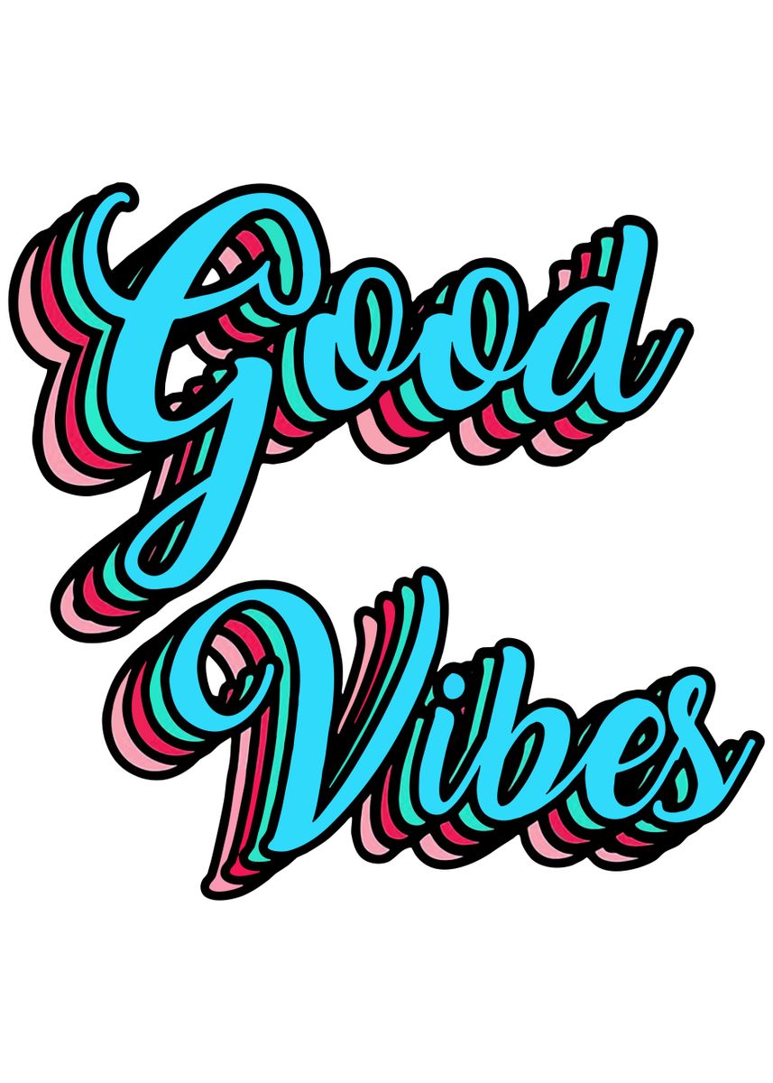 'retro good vibes' Poster, picture, metal print, paint by jantikusuma ...