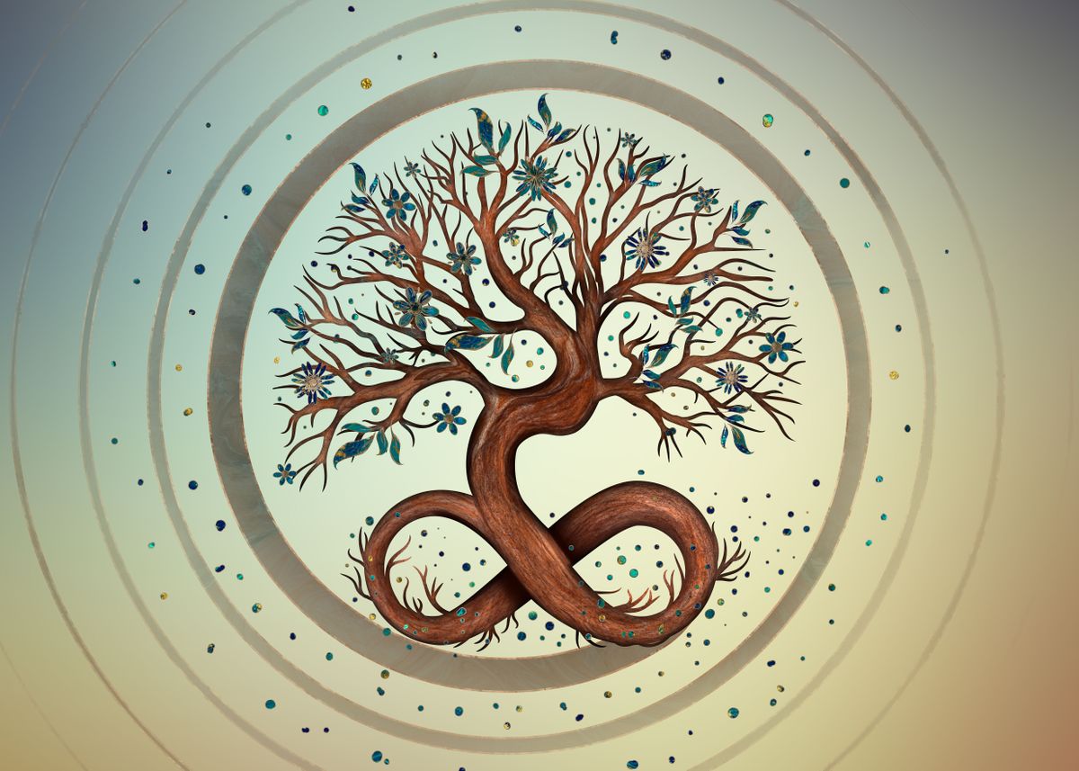 Tree Of Life Infinity Poster By Lioudmila Perry Displate