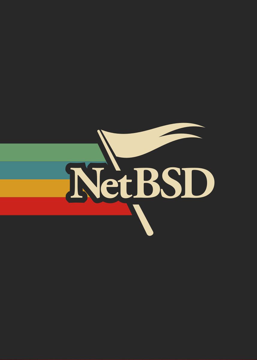 'Dark black NETBSD OS' Poster, picture, metal print, paint by Zake ...