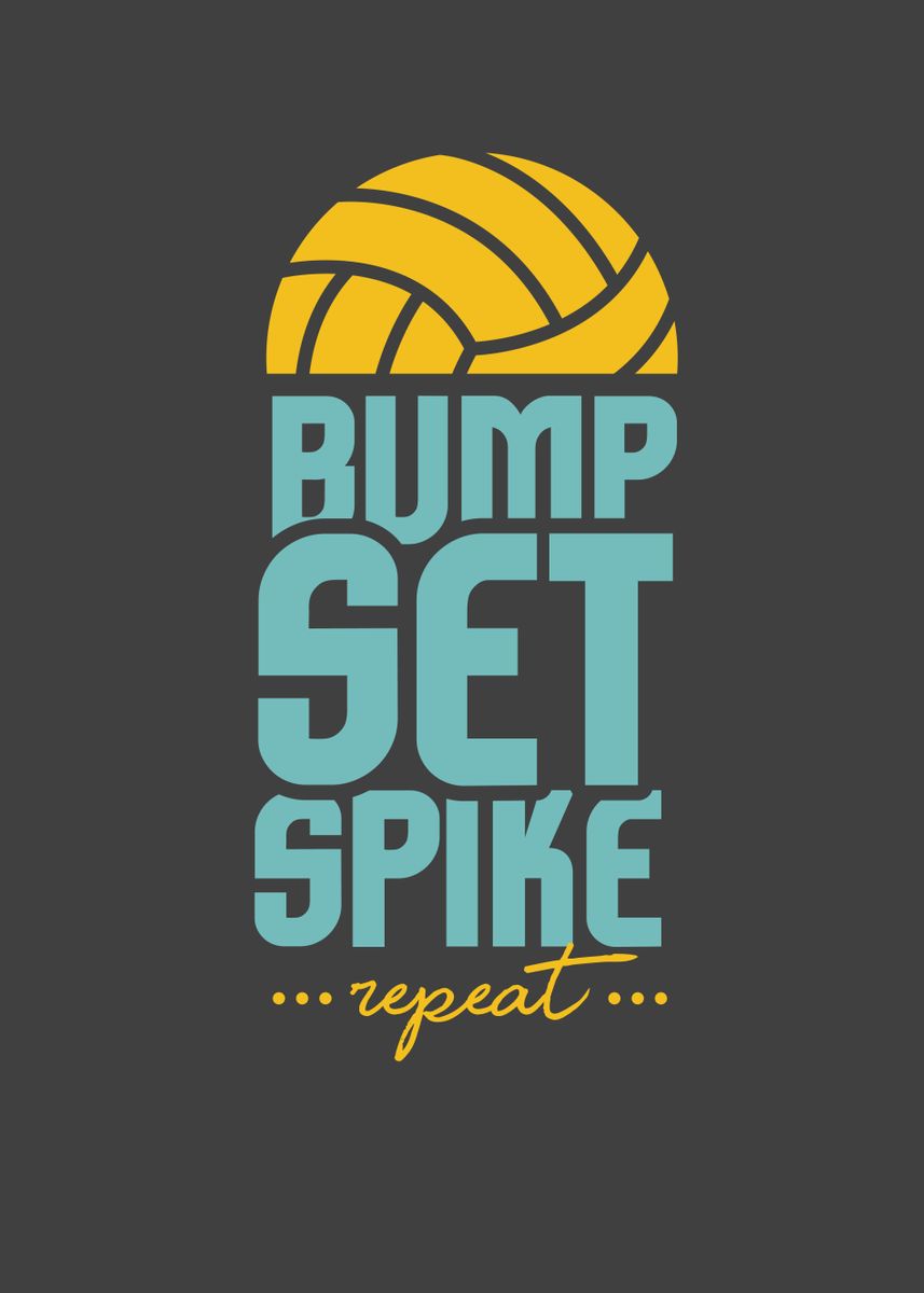 'Girls Volleyball Bump Set' Poster by MaximusDesigns Displate