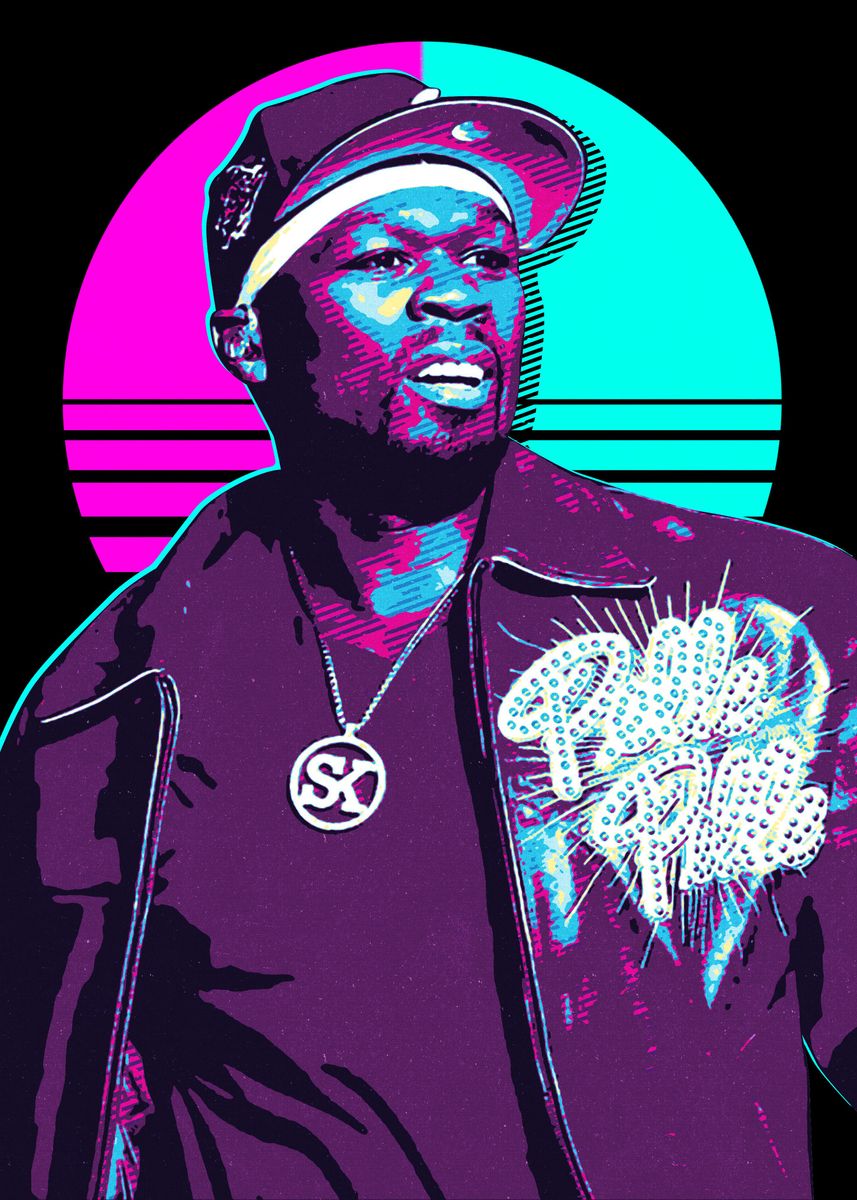 '50 Cent ' Poster, picture, metal print, paint by San Illustrator ...