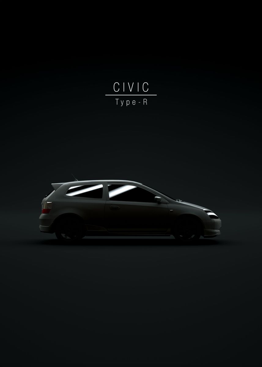 '2004 Civic Type R' Poster by 21 MXM  | Displate