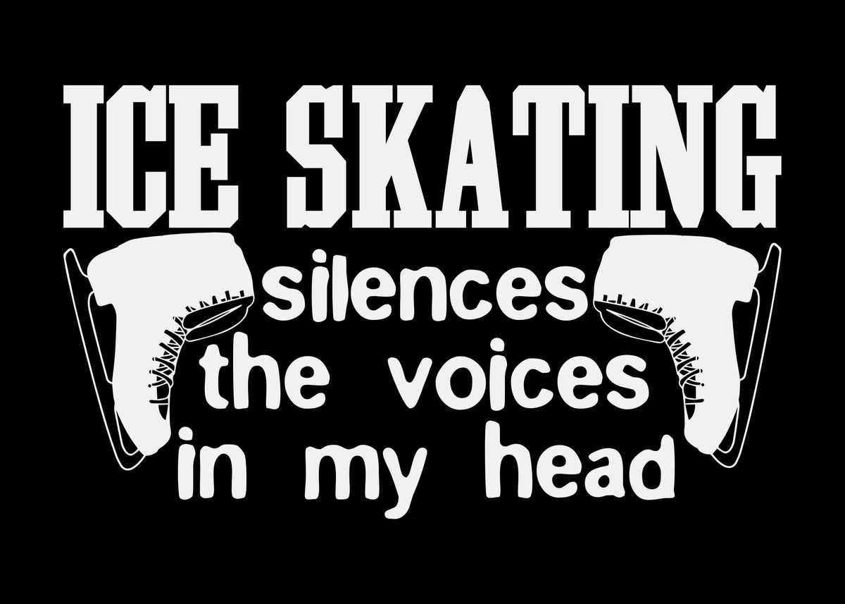 'Ice Skating Joke Pun' Poster by DesignatedDesigner Displate