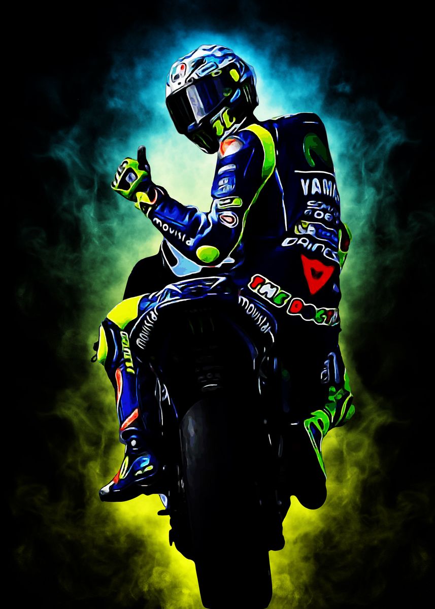 'Valentino Rossi' Poster, picture, metal print, paint by Painting Art ...