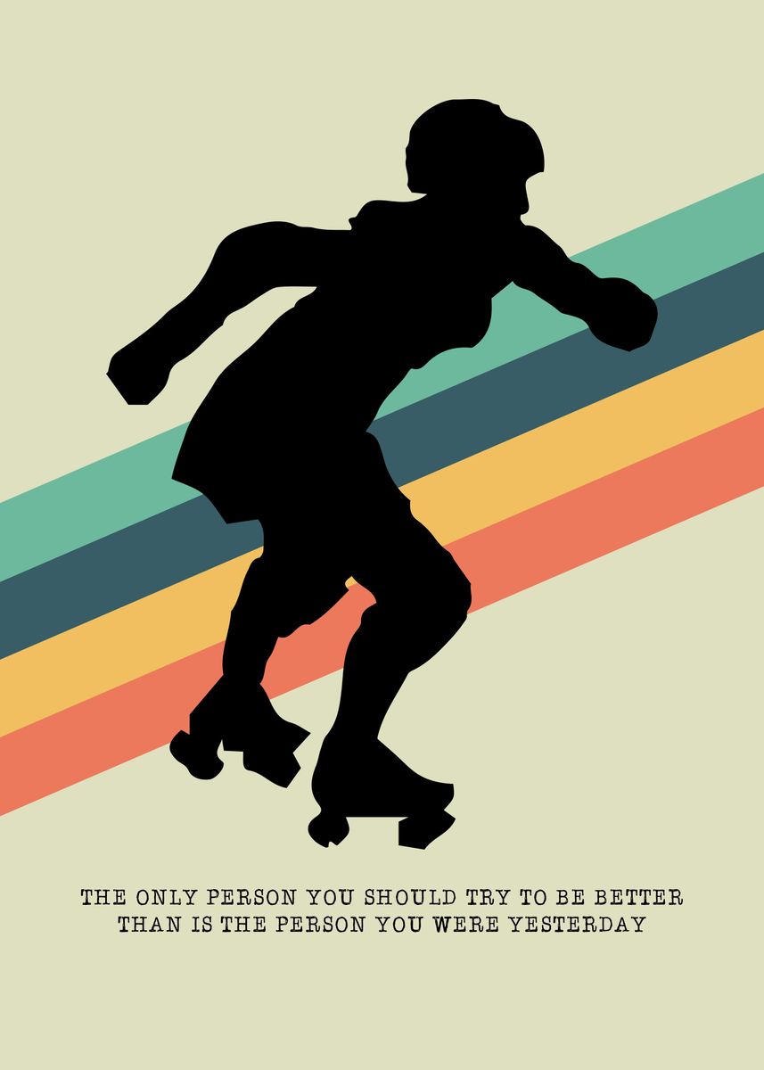 'Roller Skate Wall Art Deco' Poster by Decoratier Qwerdenker Displate