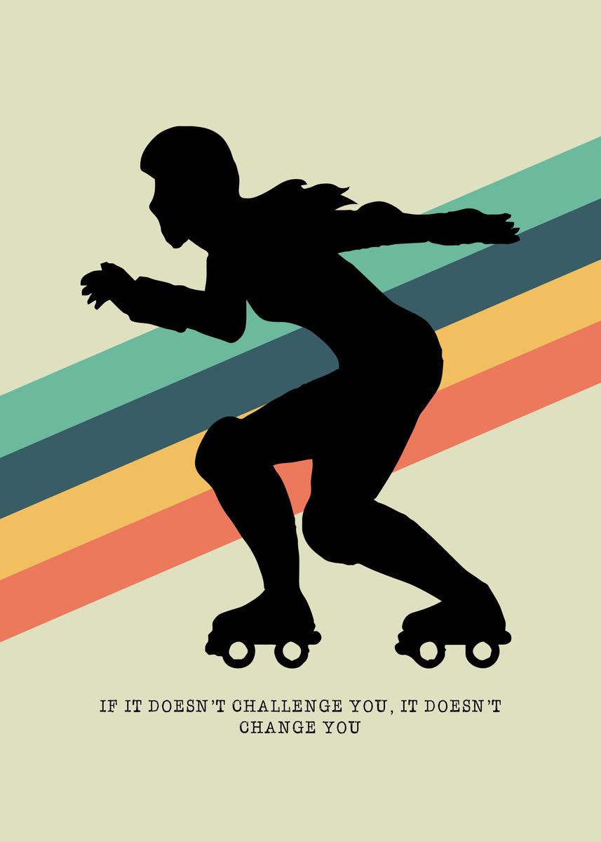 'Roller Skate Wall Art Deco' Poster by Decoratier Qwerdenker Displate