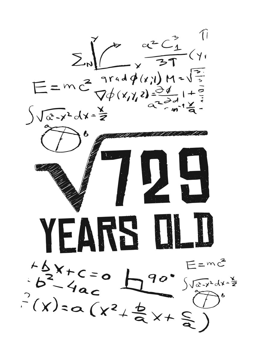 '729 Year Old Mathematician' Poster by FavoritePlates | Displate