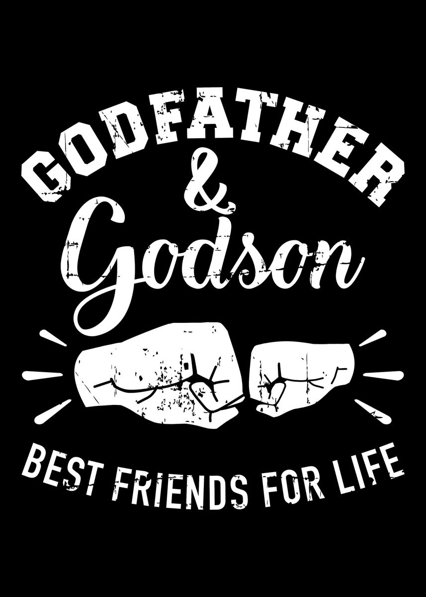 'Godfather and godson frien' Poster, picture, metal print, paint by ...