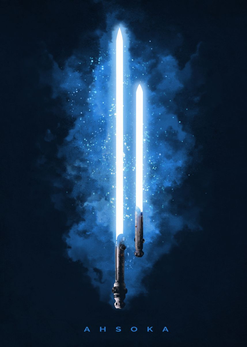 'Ahsoka Lightsaber' Poster by Star Wars   | Displate
