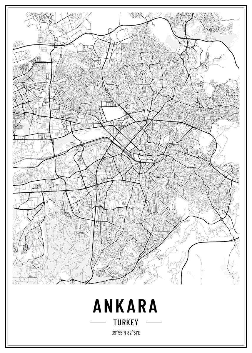 Ankara Turkey Streetmap Poster Picture Metal Print Paint By   Cebbc426790b33ffcb176ed3b97b618e 1f5a4b47001ea2514f39b99809ebcdef 