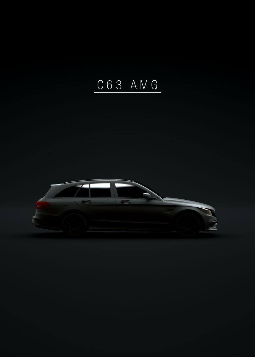 'C63 AMG Estate 2015' Poster by 21 MXM  | Displate