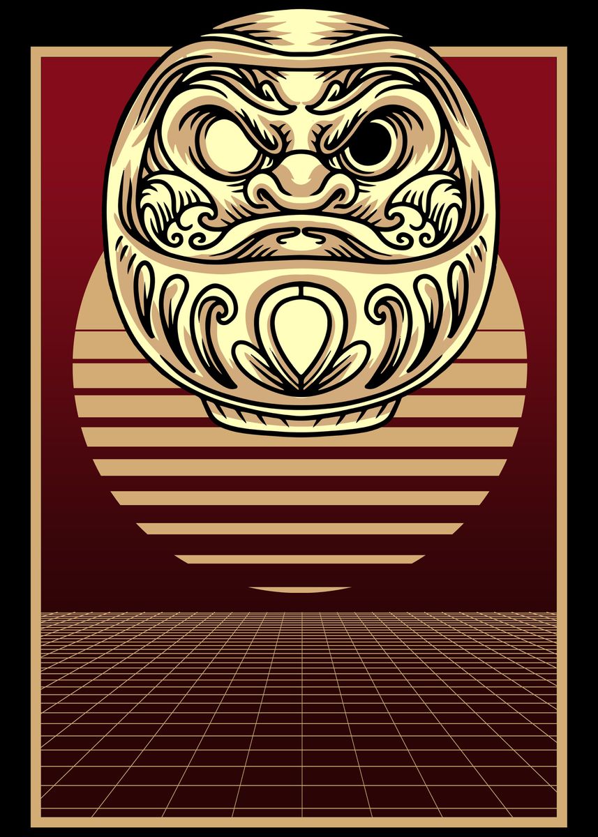 Illustration Daruma Doll