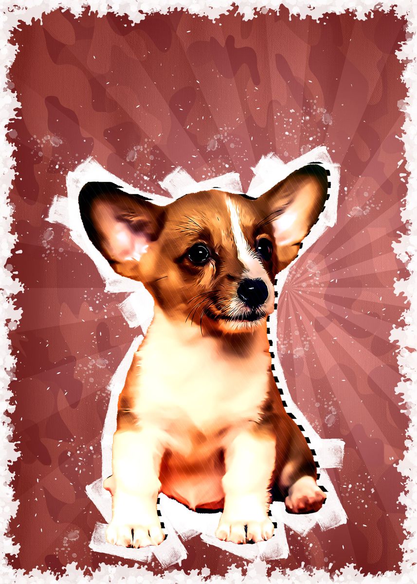 'Cute dog ' Poster by The Flowers Displate