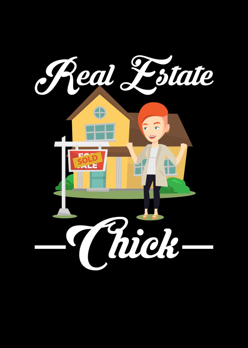 'Real Estate Chick' Poster by Steven Zimmer Displate